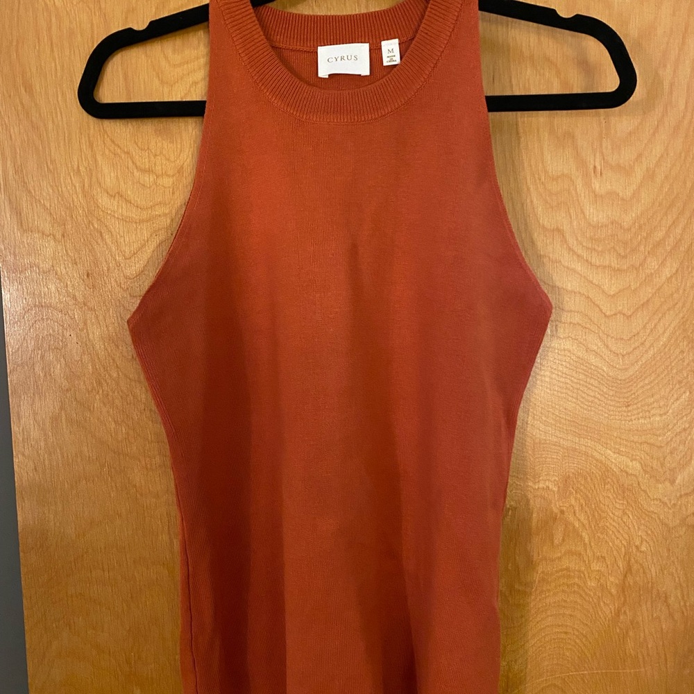 Cyrus Women's Rust Sleeveless Top